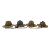 WWII - COLD WAR US ARMY CAMPAIGN HATS & CORDS