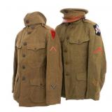 WWI US AEF 2nd HQ & 86th DIVISION EM/NCO TUNICS