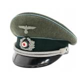 WWII GERMAN HEER TRANSPORT OFFICER VISOR CAP
