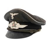 WWII GERMAN LUFTWAFFE OFFICER VISOR CAP