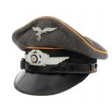 WWII GERMAN LUFTWAFFE SIGNAL NCO VISOR CAP