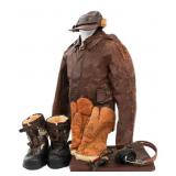 WWII USAAF FLIGHT JACKET, CLOTHING & GEAR