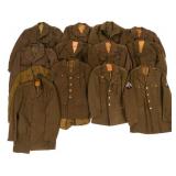 WWII US ARMY SERVICE TUNICS & IKE JACKETS