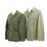 WWII USMC UNIS & NAVY P41 HBT COMBAT SHIRTS