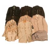 WWII US 4th & 7th ARMY SERVICE TUNICS & SHIRTS