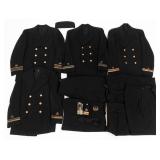 WWII US NAVY, USCG, & USMS OFFICER UNIFORM ITEMS