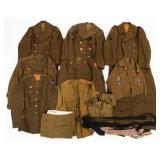 WWII US ARMY TUNICS & UNIFORM ITEMS