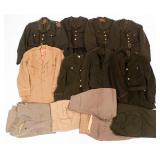 WWII US ARMY OFFICER TUNICS & TROUSERS
