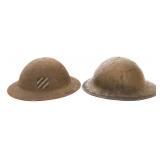 WWI US AEF 3rd DIV. M1917 & BRITISH MkI HELMETS