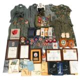 VIETNAM USAF NAMED 8th FIGHTER SQ HELMET & GROUP