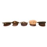 WWII US ARMY SERVICE & CRUSHER CAPS
