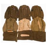 WWII US ARMY NCO SERVICE UNIFORM SETS