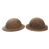WWI US AEF 35th & 89th DIVISION M1917 HELMETS