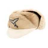 WWII GERMAN LUFTWAFFE WINTER FUR CAP