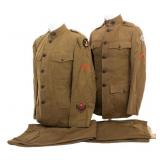 WWI US AEF 35th DIV. 110th ENG & 89th DIV UNIFORMS