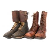 WWII US ARMY M43 & PARATROOPER JUMP BOOTS