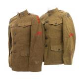 WWI US AEF 35th / 128th MG & 33rd DIV. EM TUNICS