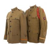 WWI US AEF 1st & 79th DIV. INFANTRY OFFICER TUNICS