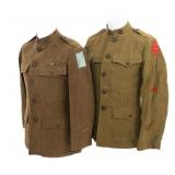 WWI US AEF 35th & 77th DIVISION ENLISTED TUNICS
