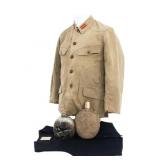 WWII IMPERIAL JAPANESE NCO TUNIC, CANTEENS & VEST