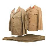 WWII IMPERIAL JAPANESE MP & ARMY SERVICE TUNICS