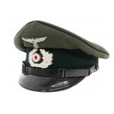 WWII GERMAN HEER ENGINEER NCO VISOR CAP