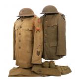 WWI US AEF 1st DIV & DISTRICT OF PARIS EM UNIFORMS