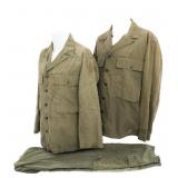 WWII US ARMY 2nd PATTERN HBT JACKETS & TROUSERS
