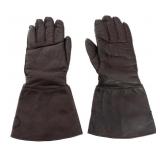WWII GERMAN LUFTWAFFE LEATHER GAUNTLET GLOVES