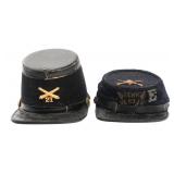 INDIAN WARS US M1872 GAR KEPI & ARTILLERY SHAKO