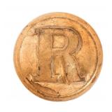 CIVIL WAR CONFEDERATE STATES RIFLEMAN BUTTON
