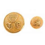 PRE CIVIL WAR US TOPOGRAPHICAL ENGINEER BUTTONS