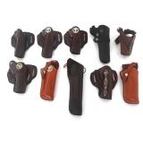 LEATHER REVOLVER HOLSTERS LOT OF 10