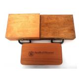 WOOD PISTOL AND REVOLVER DISPLAY CASES