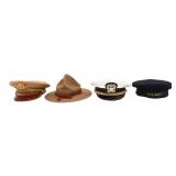 WWI - WWII US ARMED FORCES VISOR CAPS & HEADGEAR