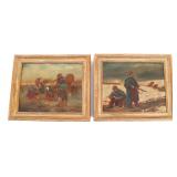 20th C. P. PETIT-GERARD MASTER COPY OIL PAINTINGS