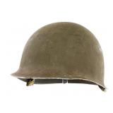 EARLY WWII US ARMY M1 COMBAT HELMET WITH LINER