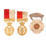 SWEDISH SINGING & 10K GOLD US FRATERNAL MEDALS