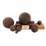 DUG RELIC CANNON BALLS & GRAPE SHOT