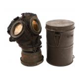 WWI IMPERIAL GERMAN M1917 GAS MASK & CANISTER