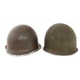 WWII - COLD WAR US M1 COMBAT HELMETS WITH LINERS