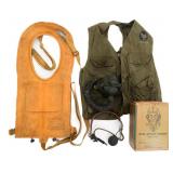 WWII USAAF TYPE C-1 VEST, A -14 MASK & LIFE VEST