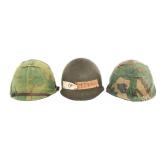 VIETNAM WAR US ARMED FORCES M1 COMBAT HELMETS
