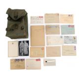 GOERING NUREMBURG TRIAL LETTERS, STIVERS BAG & PEN