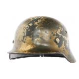 WWII GERMAN LUFTWAFFE M35 DD TROPICAL CAMO HELMET