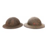 WWI US AEF 1st & 30th DIVISION M1917 HELMET SHELLS