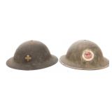 WWI US 33rd & 37th DIVISION M1917 HELMET SHELLS