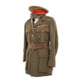 WWI BRITISH ROYAL ARTILLERY OFFICER TUNIC & CAP