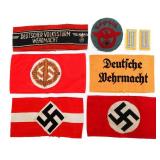 WWII GERMAN ARMBANDS & CLOTH INSIGNIA