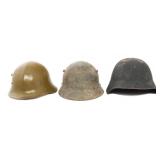 WWII EUROPEAN MILITARY COMBAT HELMETS